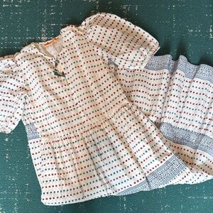 Oliphant Kids Starry White and Blue Blouse